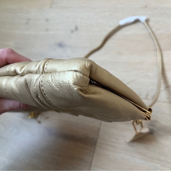 New Solas Vintage Lambskin Leather clutch gold chain evening purse bag *I18 - Picture 7 of 8